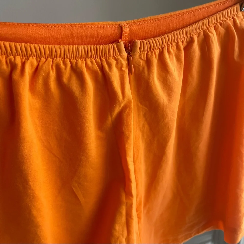 *SOLD*Princess Polly Buttons Front 2-piece Orange matching set Crop Top & Skorts - Picture 8 of 10